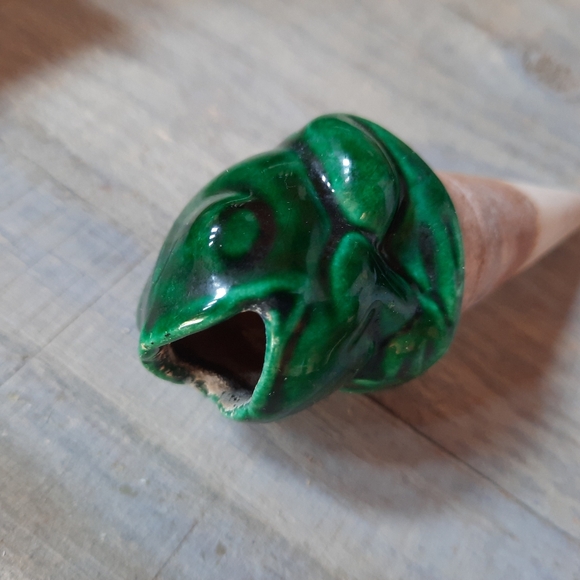 Vintage Frog Clay Pottery Watering Plant Feeder Spike - Picture 9 of 16